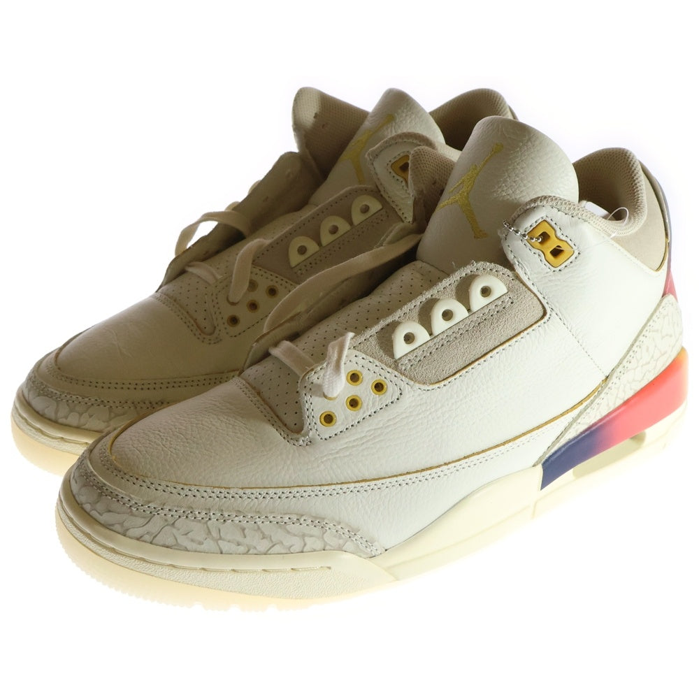 NIKE(ナイキ) ×J BALVIN AIR JORDAN 3 RETRO SP SUNSET FN0344-901 J バルヴィン エア ジョーダン レトロ サンセット ハイカットスニーカー ベージュ US10/28cm