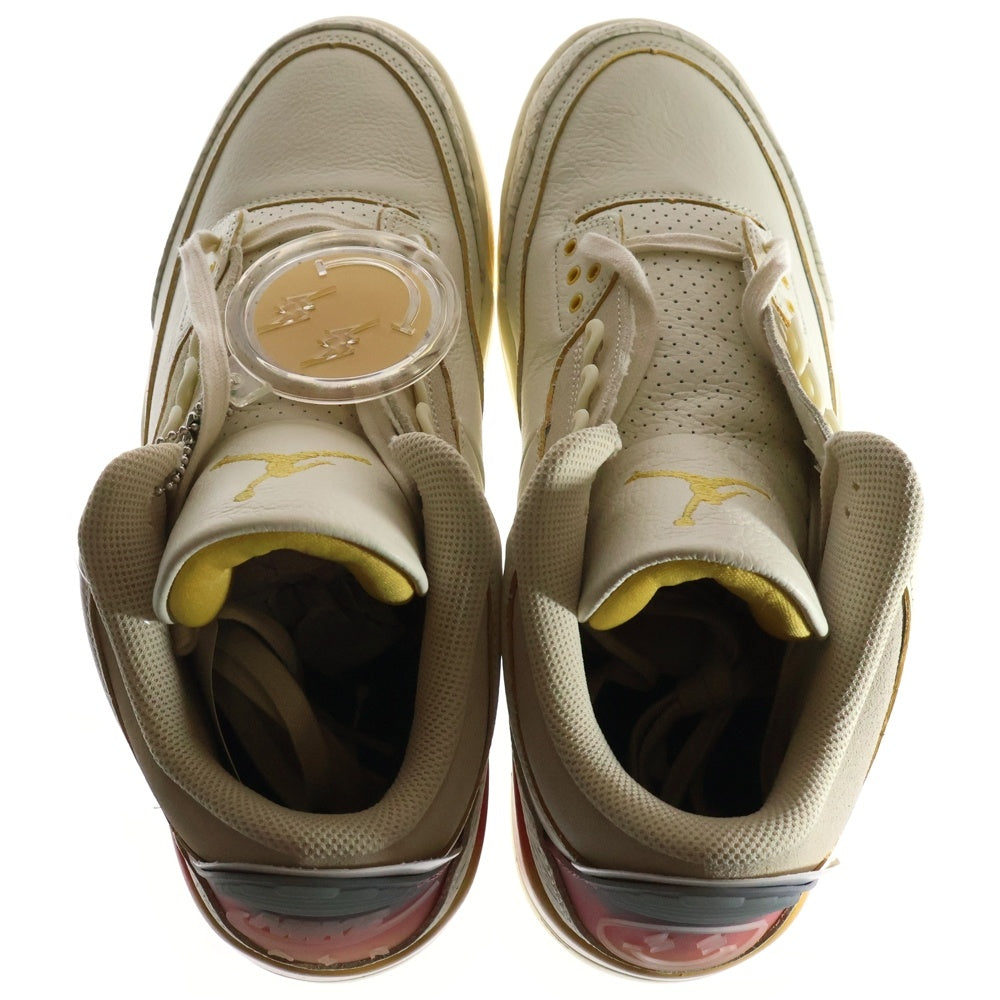 NIKE(ナイキ) ×J BALVIN AIR JORDAN 3 RETRO SP SUNSET FN0344-901 J バルヴィン エア ジョーダン レトロ サンセット ハイカットスニーカー ベージュ US10/28cm