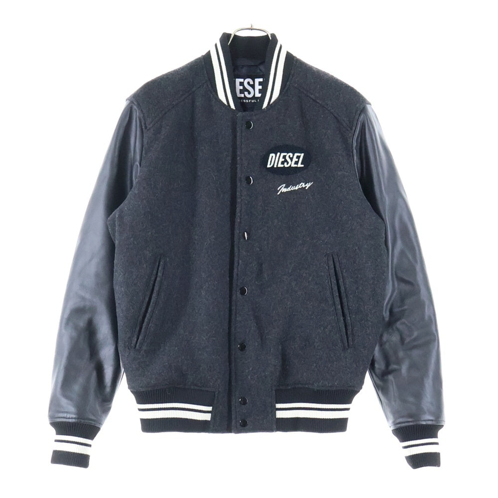 DIESEL(ディーゼル) J-BULC パッチ レザースタジアムジャケット J-BULC-MIX-OUT