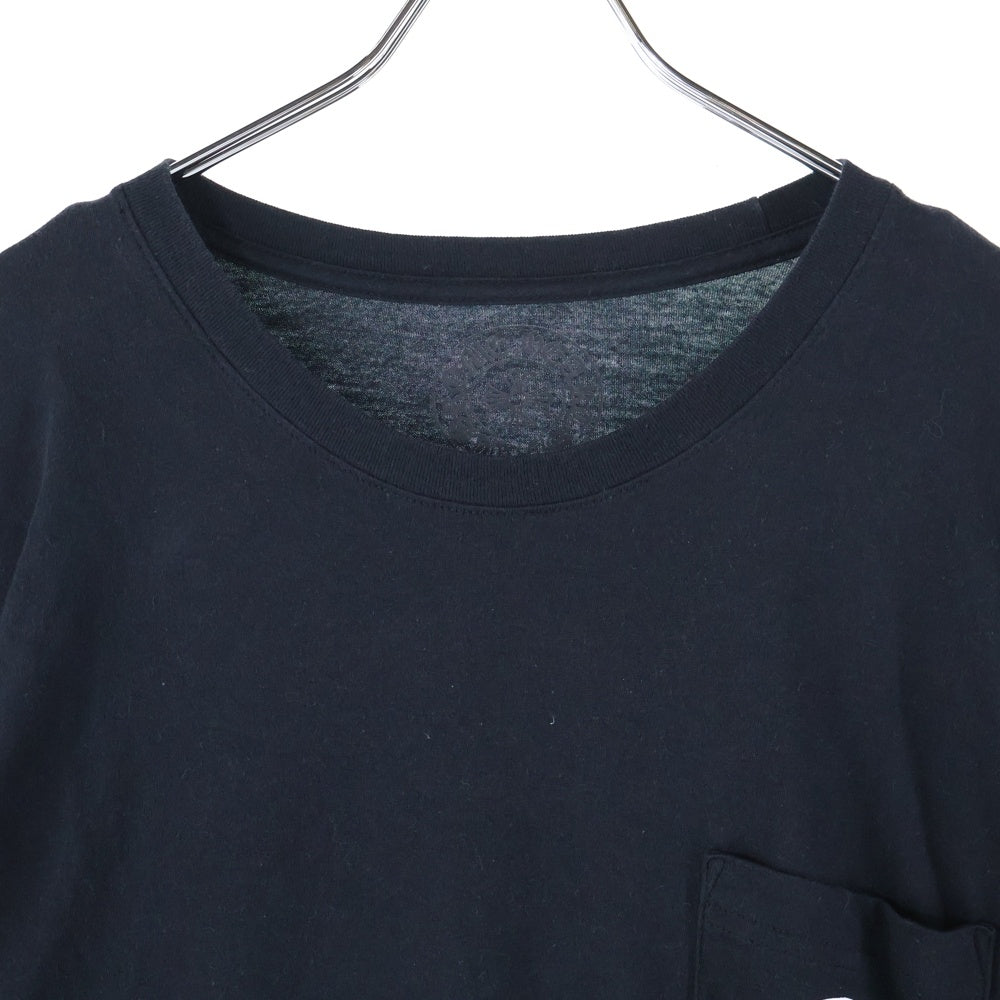 CHROME HEARTS(クロムハーツ) FLRL CRS HORSESHOE L/S バックホースシュー 袖フローラル ロングスリーブカットソー 長袖Tシャツ ロンT ブラック
