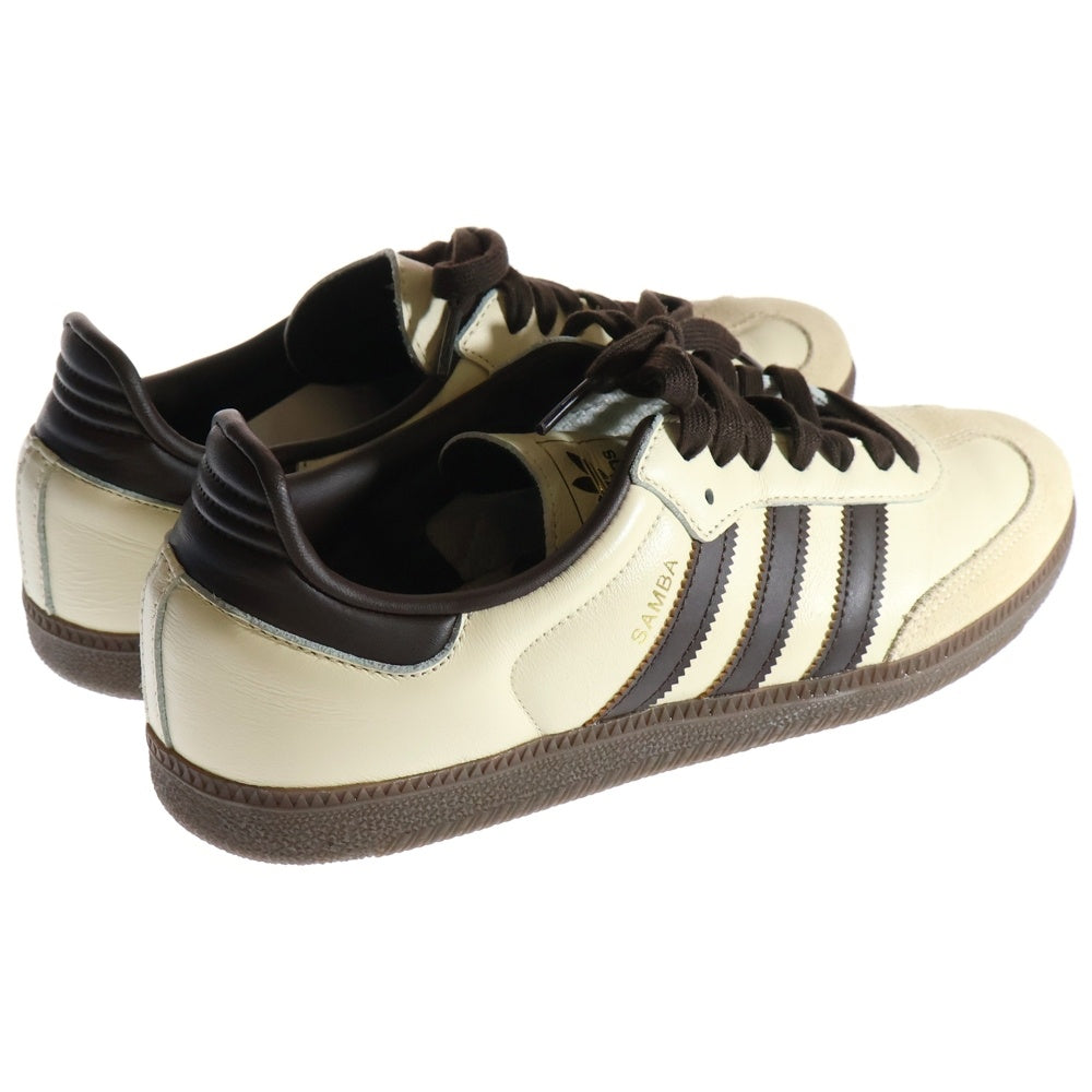 adidas(アディダス) Samba OG Cream White/Dark Brown/Gum サンバ OG ローカットスニーカー ベージュ/ブラウン JR2660 US9.5/27.5cm