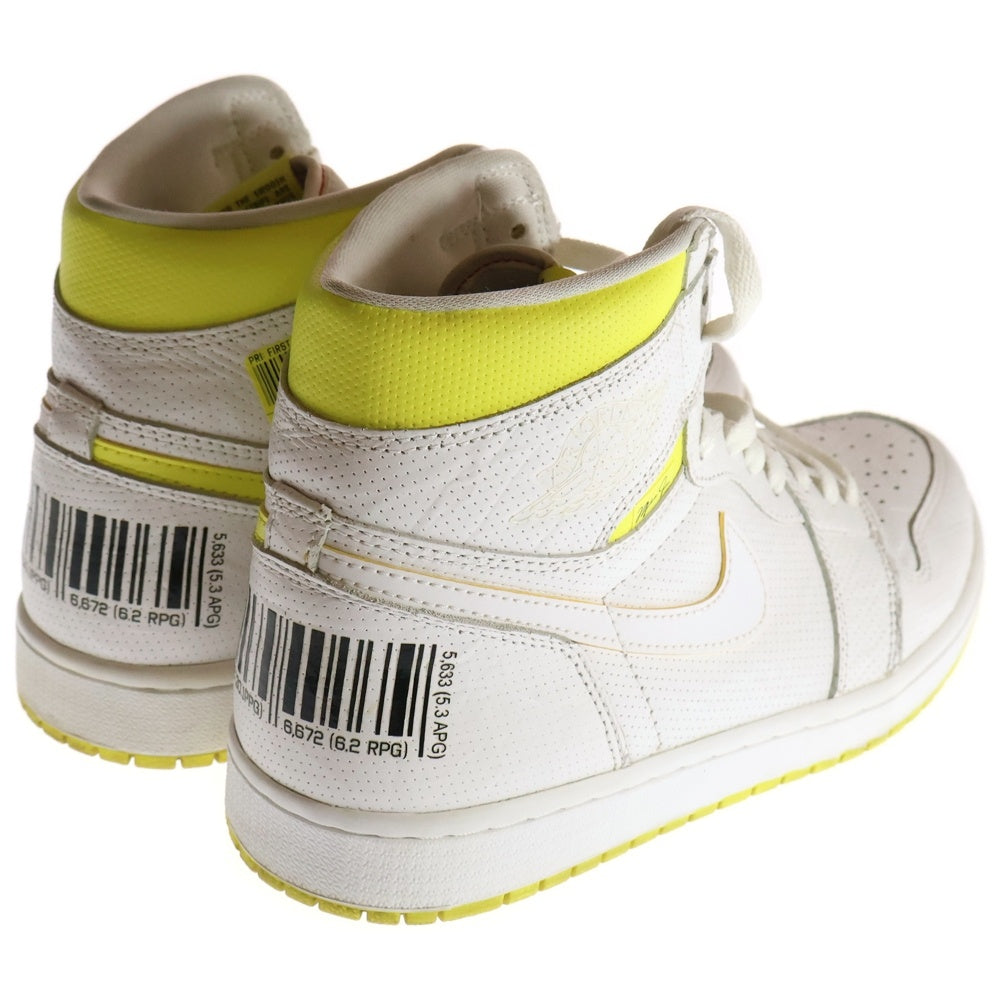 NIKE(ナイキ) AIR JORDAN 1 RETRO HIGH OG FIRST CLASS FLIGHT エアジョーダン 1 レトロ ファーストクラス ハイカットスニーカー ホワイト/イエロー US10/28cm 555088-170