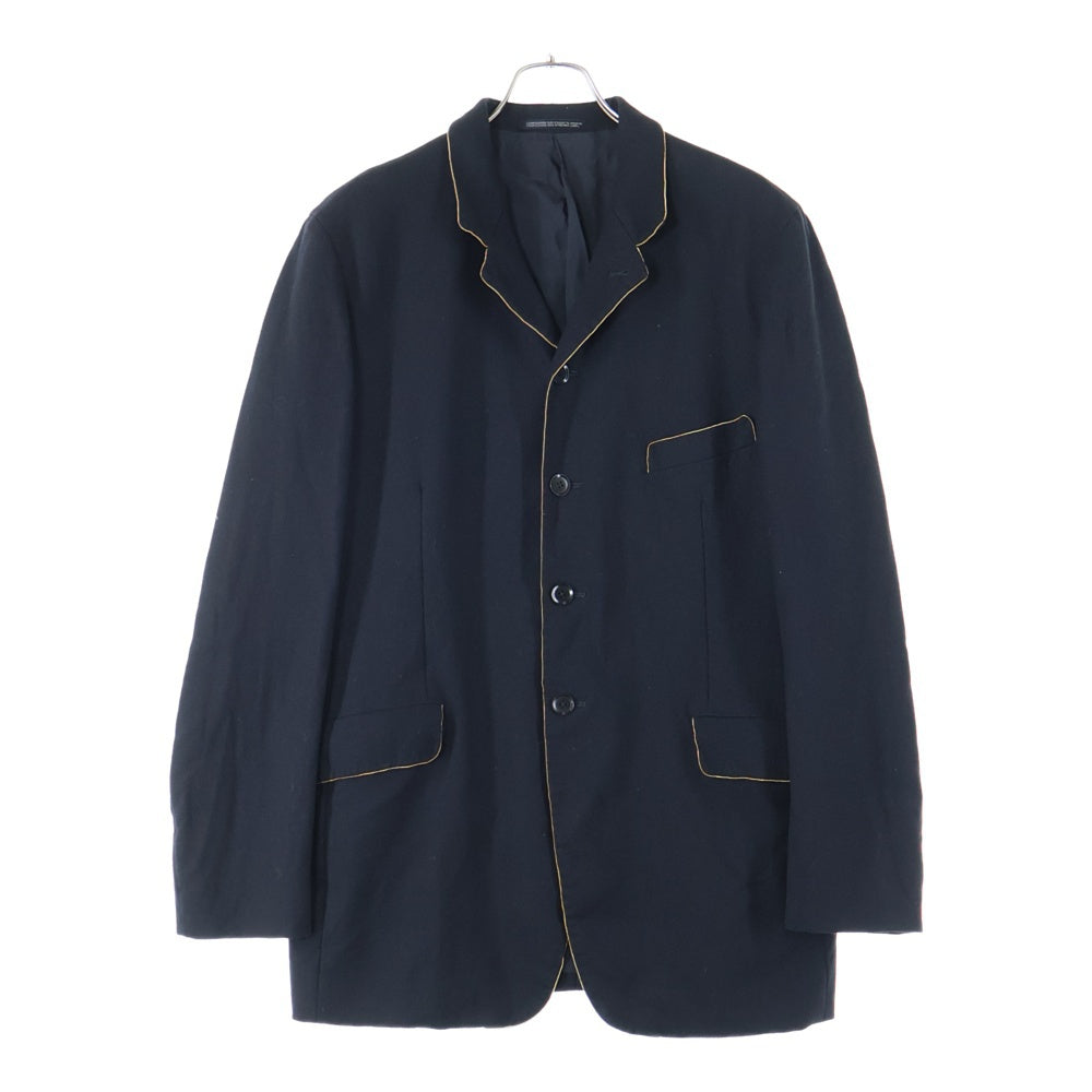 Yohji Yamamoto POUR HOMME(ヨウジヤマモト プールオム) 00AW ゴールドライン付きウールテーラードジャケット ブラック HT-J15-116