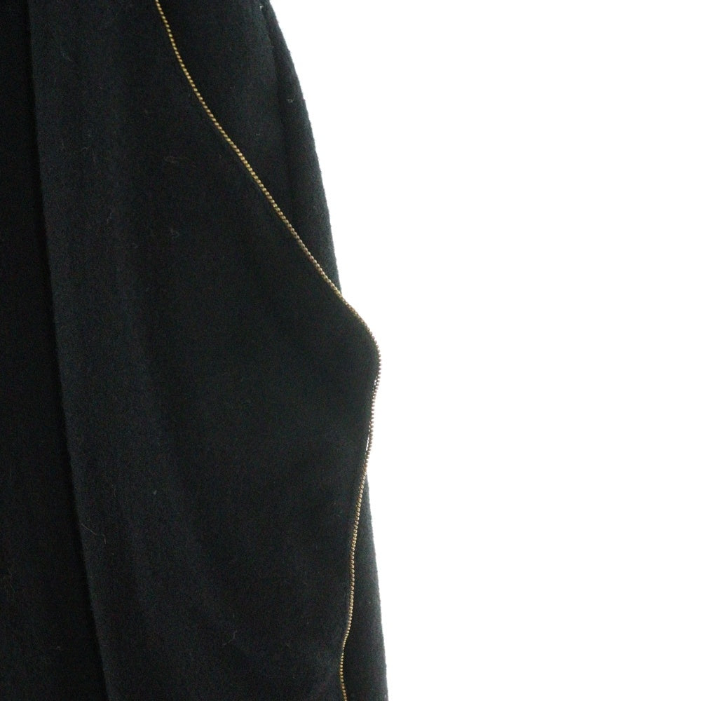 Yohji Yamamoto POUR HOMME(ヨウジヤマモト プールオム) 00AW ゴールドライン付きウールワイドパンツ スラックス ブラック HT-P08-116