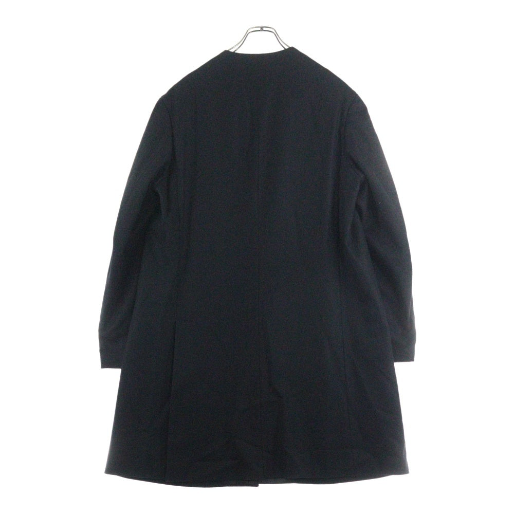 Yohji Yamamoto POUR HOMME(ヨウジヤマモト プールオム) 99AW フロントフックボタン ウールノーカラーコート ブラック HN-J29-151