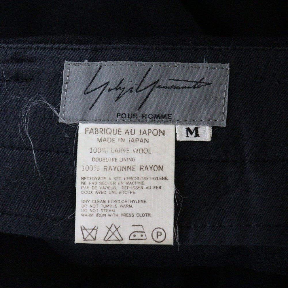 Yohji Yamamoto POUR HOMME(ヨウジヤマモト プールオム) 99SS サイドバックル付き テーパードスラックス ブラック HC-P46-114