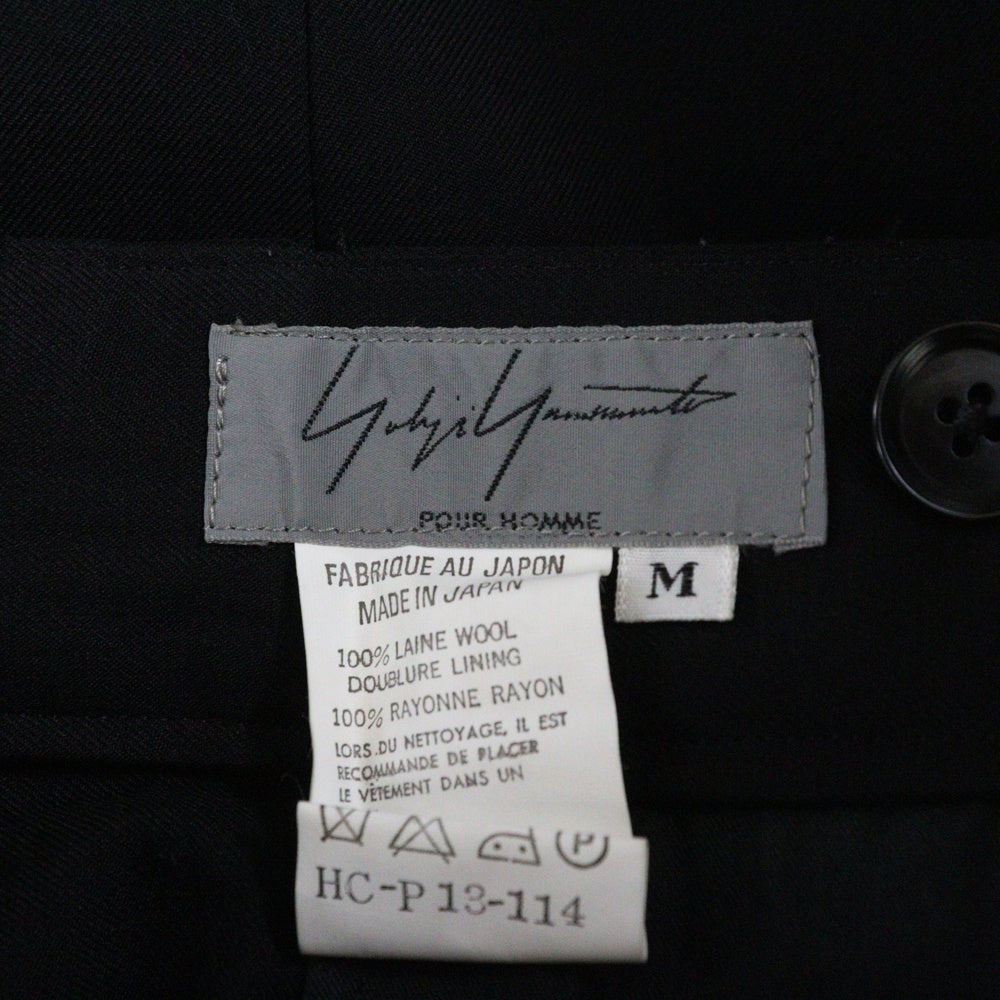 Yohji Yamamoto POUR HOMME(ヨウジヤマモト プールオム) 99SS カップルズ期 ウールバルーンパンツ スラックス ブラック HC-P13-114