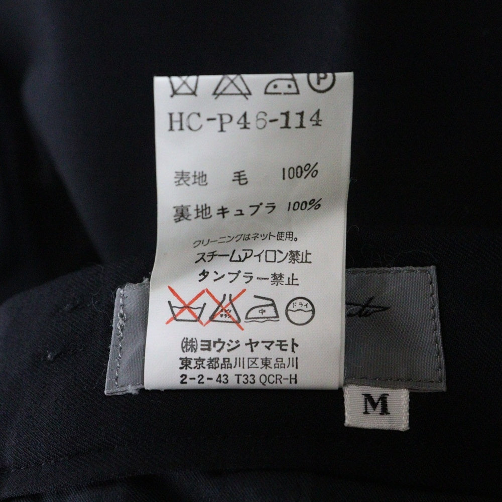 Yohji Yamamoto POUR HOMME(ヨウジヤマモト プールオム) 00SS ウールスラックスパンツ トラウザー ブラック HN-P01-191