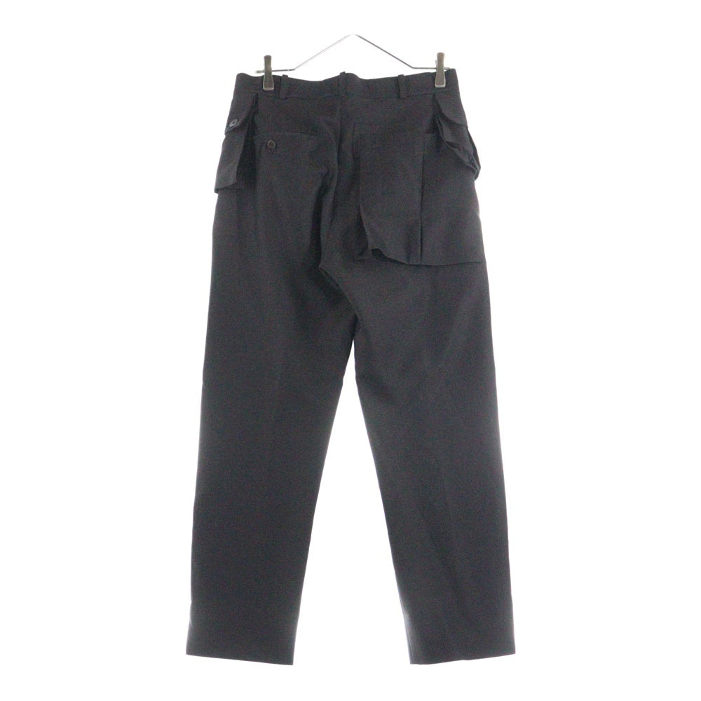 Yohji Yamamoto POUR HOMME(ヨウジヤマモト プールオム) 01SS バック付きスラックスパンツ ブラウン HX-P46-119