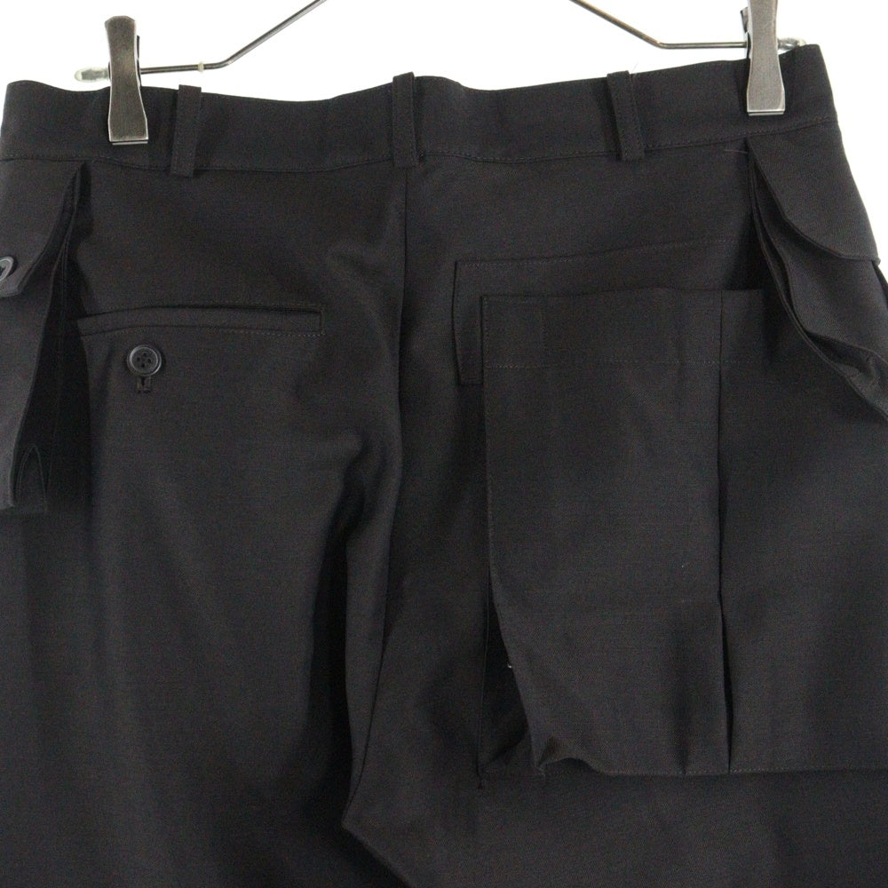 Yohji Yamamoto POUR HOMME(ヨウジヤマモト プールオム) 01SS バック付きスラックスパンツ ブラウン HX-P46-119