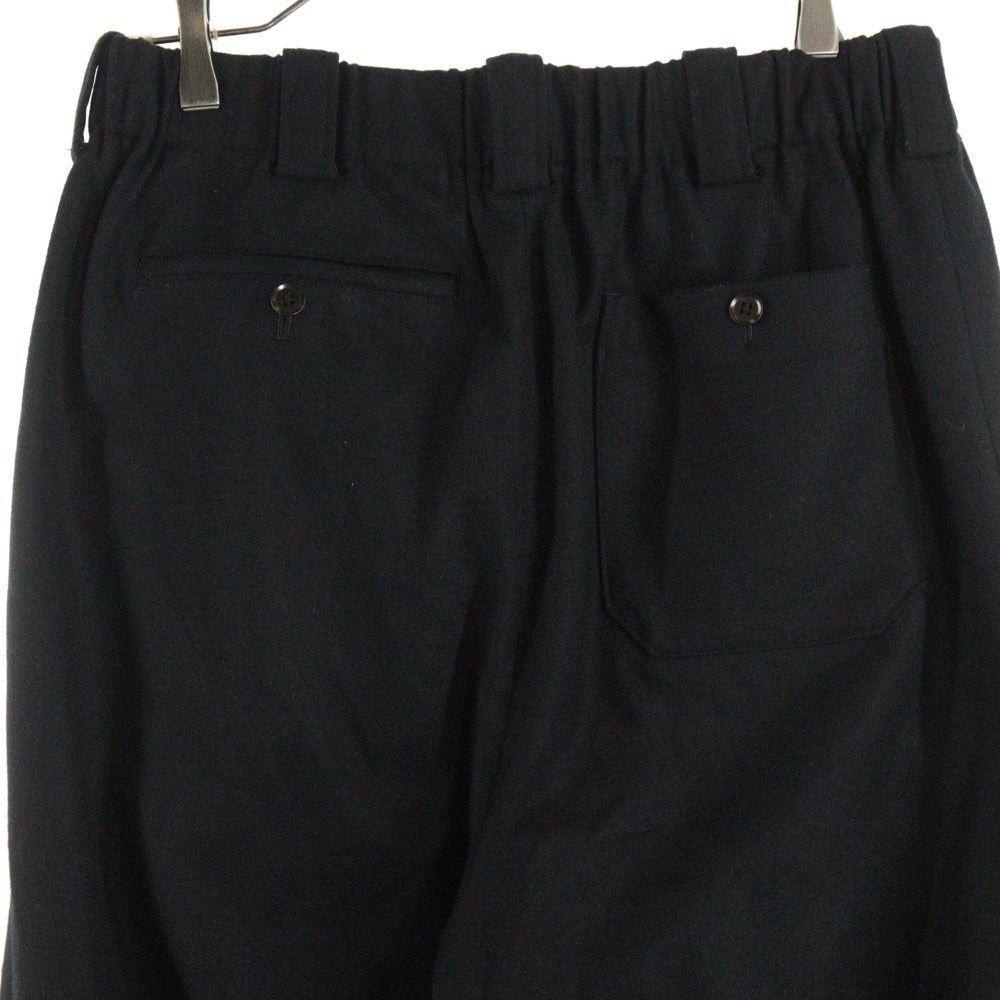 Yohji Yamamoto POUR HOMME(ヨウジヤマモト プールオム) 00SS ウールギャバジン イージースラックス ブラック HN-P05-151