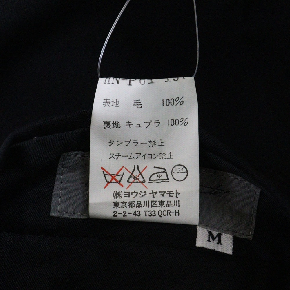 Yohji Yamamoto POUR HOMME(ヨウジヤマモト プールオム) 99SS ウールストレートパンツ スラックス ブラック HC-P06-114