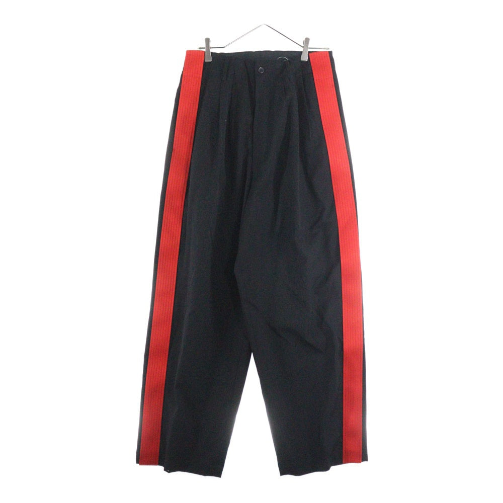 Yohji Yamamoto POUR HOMME(ヨウジヤマモト プールオム) 00SS アジアの不良 シートベルトパンツ トラウザー ブラック/レッド HB-P78-109