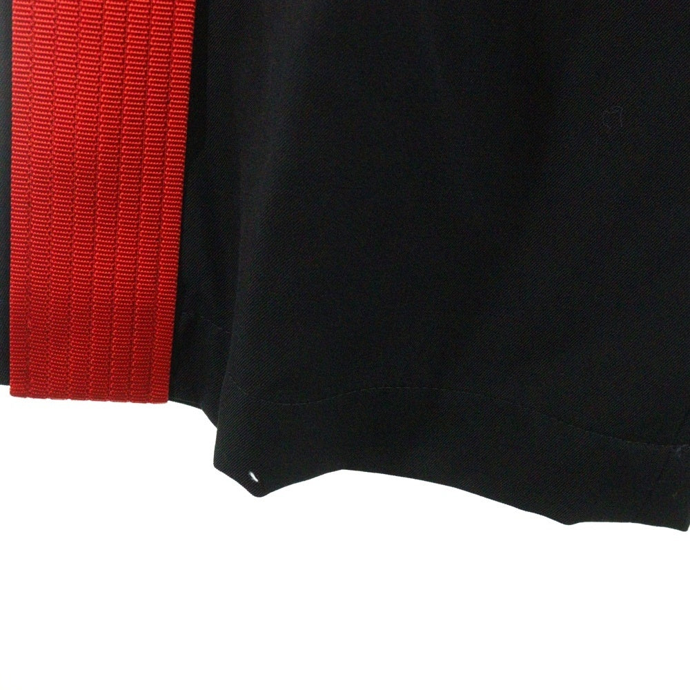 Yohji Yamamoto POUR HOMME(ヨウジヤマモト プールオム) 00SS アジアの不良 シートベルトパンツ トラウザー ブラック/レッド HB-P78-109