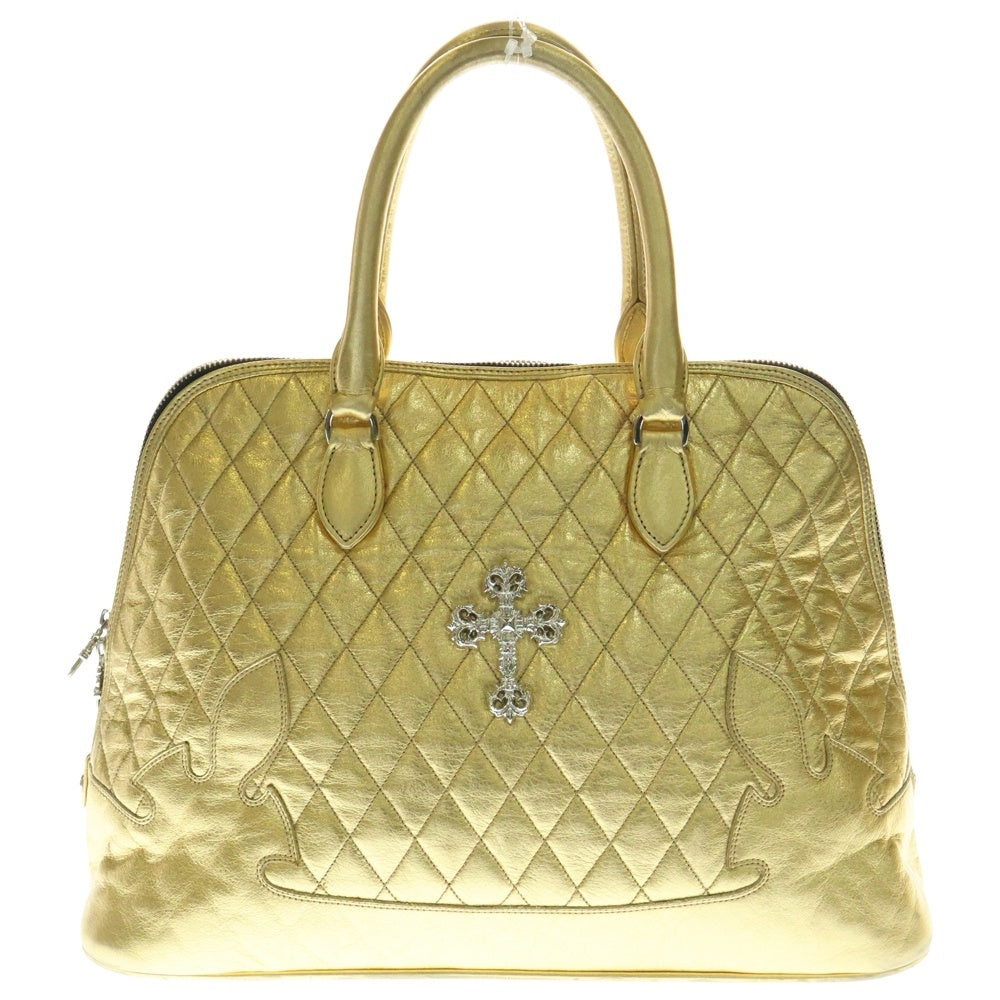 CHROME HEARTS(クロムハーツ) #2 SLOUCHY スラウチー キルティング フィリグリー装飾 ハンドバッグ ゴールド