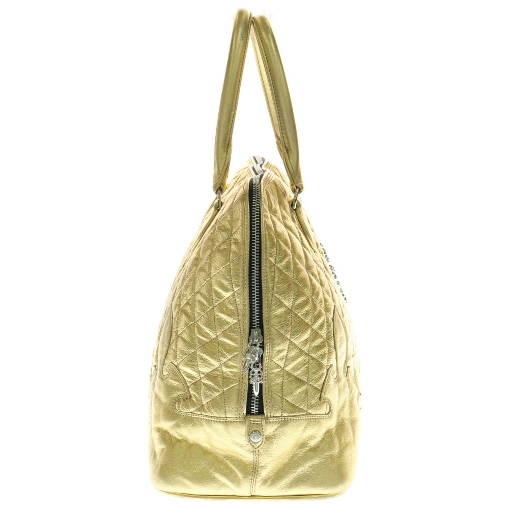CHROME HEARTS(クロムハーツ) #2 SLOUCHY スラウチー キルティング フィリグリー装飾 ハンドバッグ ゴールド