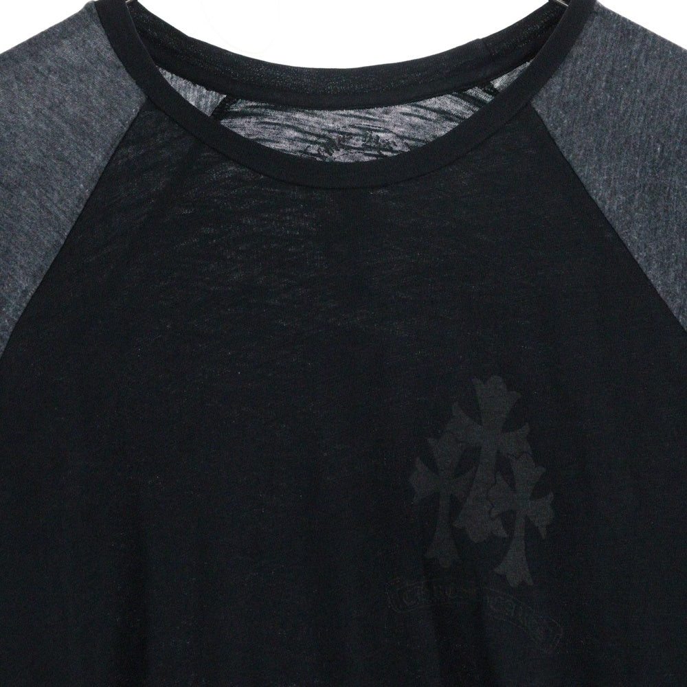 CHROME HEARTS(クロムハーツ) セメタリークロス プリント長袖Tシャツ カットソー ブラック/グレー