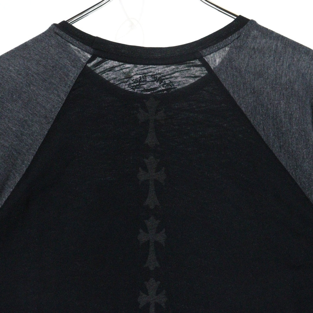 CHROME HEARTS(クロムハーツ) セメタリークロス プリント長袖Tシャツ カットソー ブラック/グレー