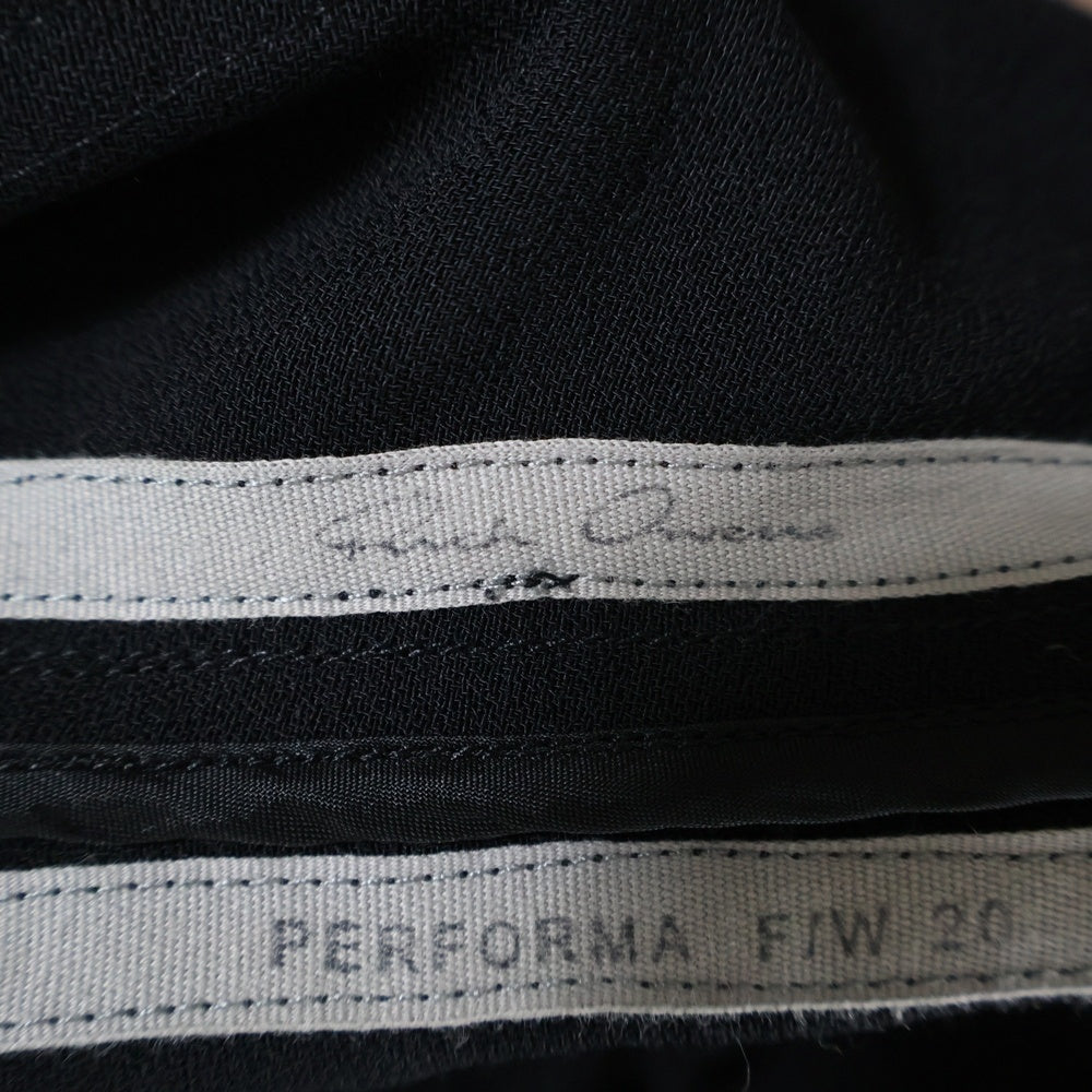 Rick Owens(リックオウエンス) 20AW ドローストリングクロップドパンツ スラックス ブラック RU20F3397-WE