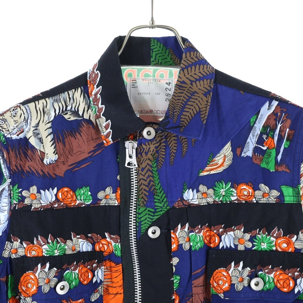 Sacai(サカイ) 21SS Archive Print Mix Jacket アーカイブ プリント ミックス ジャケット ブルゾン トラッカージャケット 21-02524M