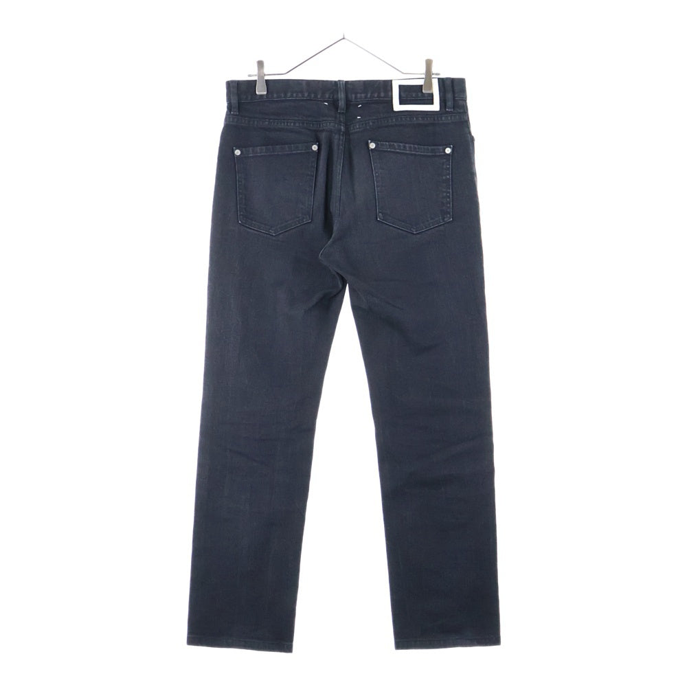 Maison Margiela 14(メゾンマルジェラ) SLIM JEAN スリムジーン ブラックデニムパンツ ストレート レザーパッチ S50LA0129