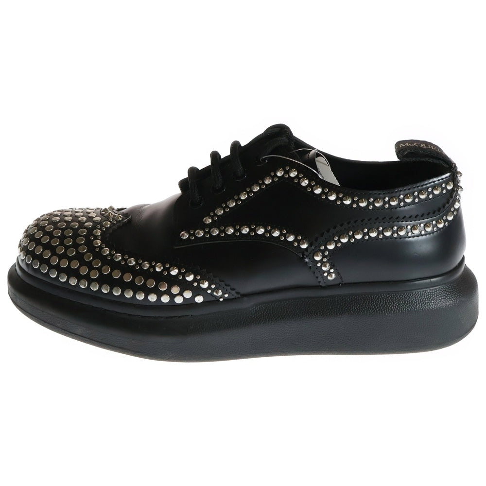 Alexander McQueen(アレキサンダーマックイーン) Hybrid Lace Up レザードレスシューズ スタッズ ブラック/シルバー610809