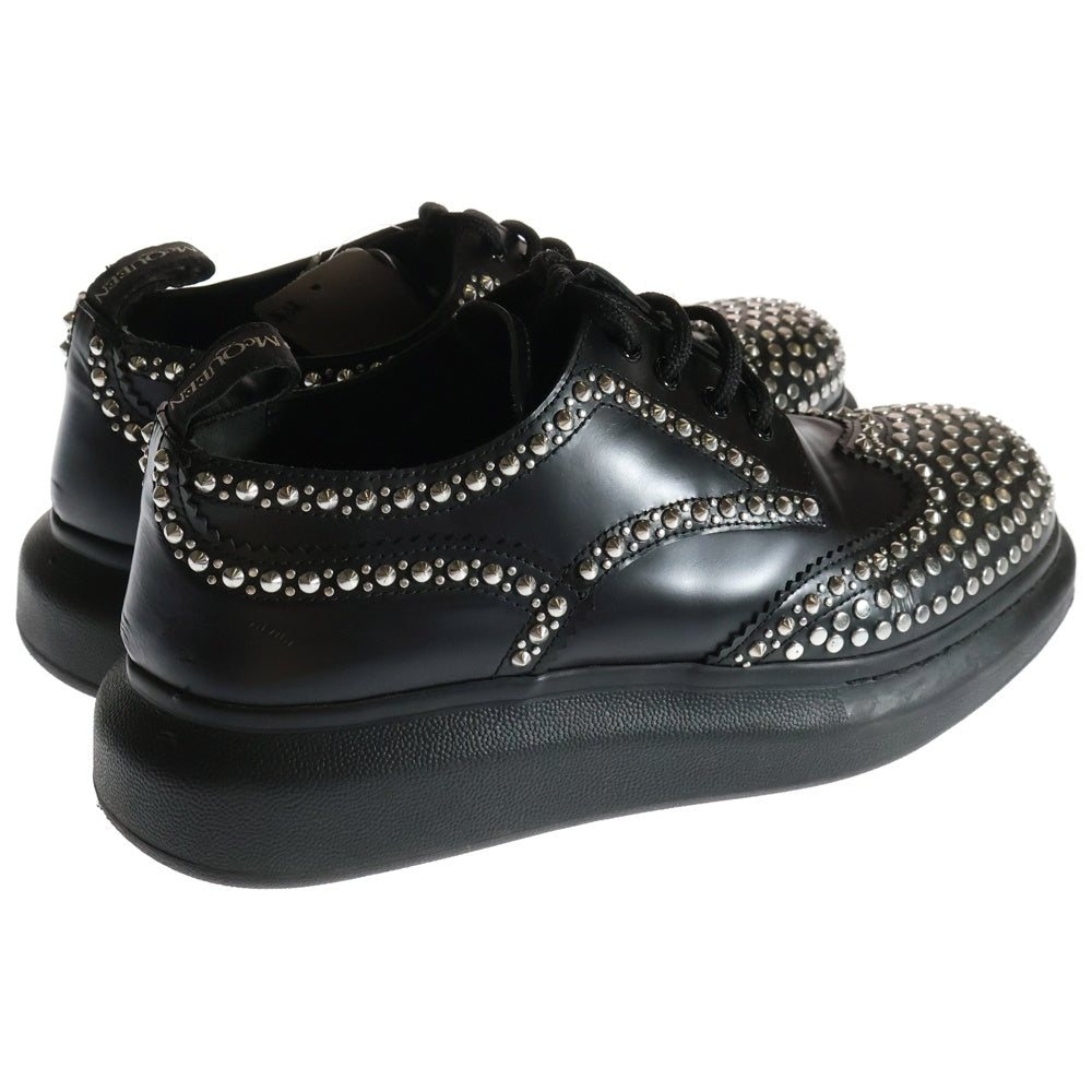 Alexander McQueen(アレキサンダーマックイーン) Hybrid Lace Up レザードレスシューズ スタッズ ブラック/シルバー610809