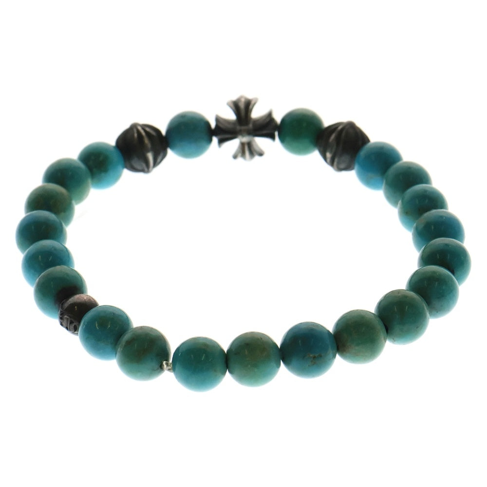 CHROME HEARTS(クロムハーツ) 8mm BEAD ビーズ ブレスレット シルバー/ブルー