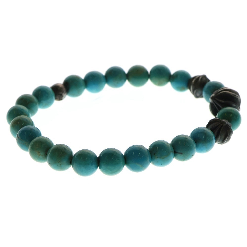 CHROME HEARTS(クロムハーツ) 8mm BEAD ビーズ ブレスレット シルバー/ブルー