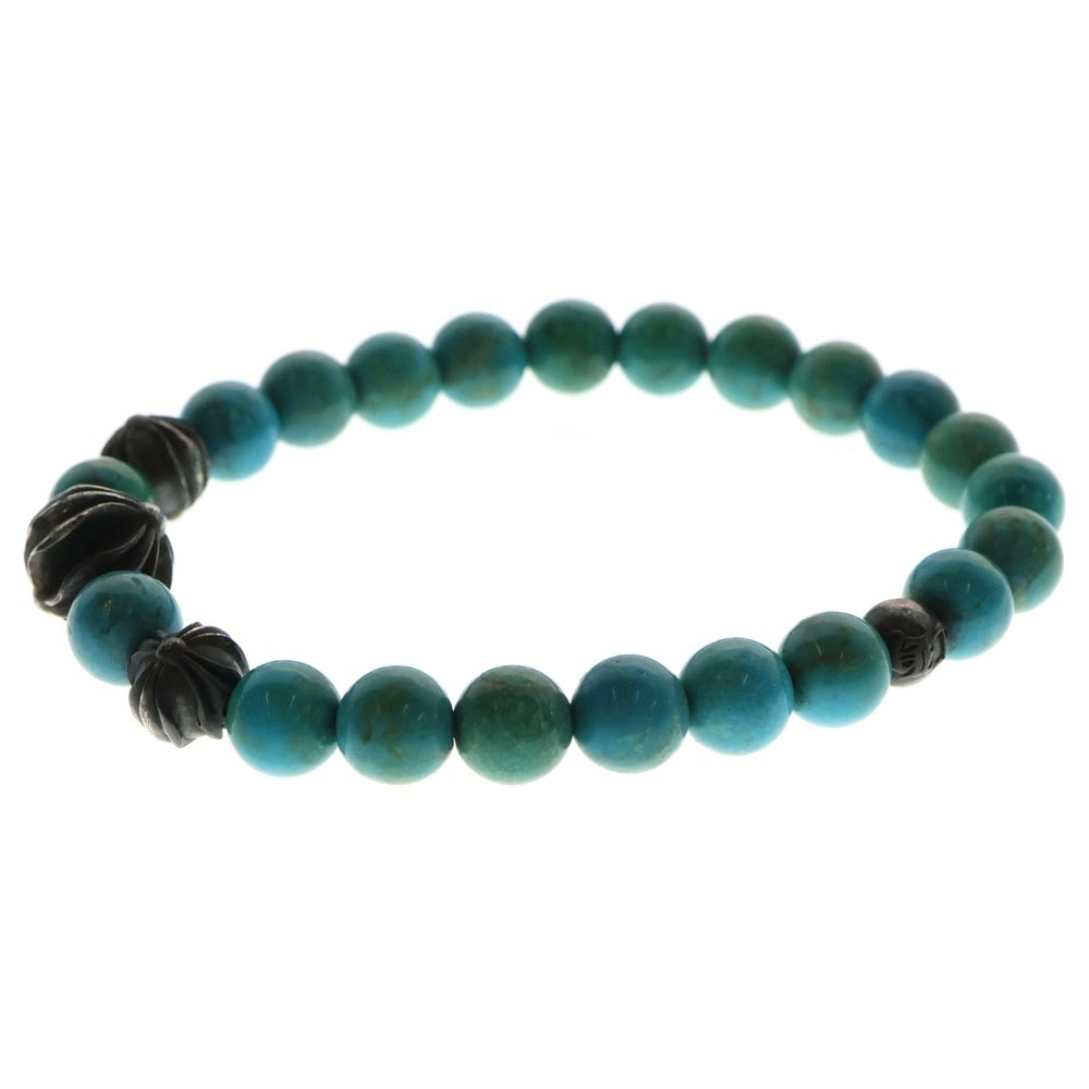CHROME HEARTS(クロムハーツ) 8mm BEAD ビーズ ブレスレット シルバー/ブルー