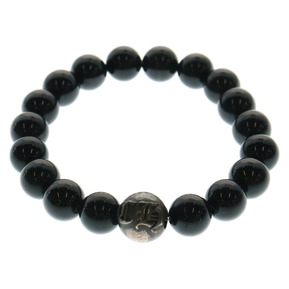 CHROME HEARTS(クロムハーツ) 10mm BEAD CHロゴボール 10mmビーズブレスレット ブラック/シルバー