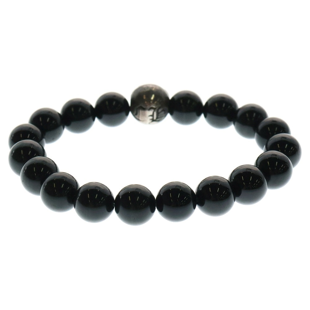 CHROME HEARTS(クロムハーツ) 10mm BEAD CHロゴボール 10mmビーズブレスレット ブラック/シルバー