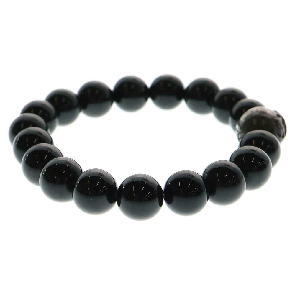 CHROME HEARTS(クロムハーツ) 10mm BEAD CHロゴボール 10mmビーズブレスレット ブラック/シルバー