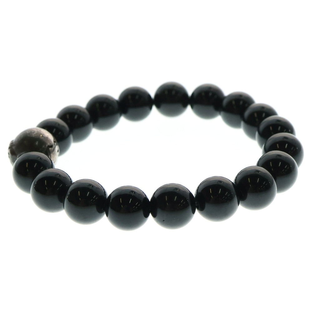 CHROME HEARTS(クロムハーツ) 10mm BEAD CHロゴボール 10mmビーズブレスレット ブラック/シルバー