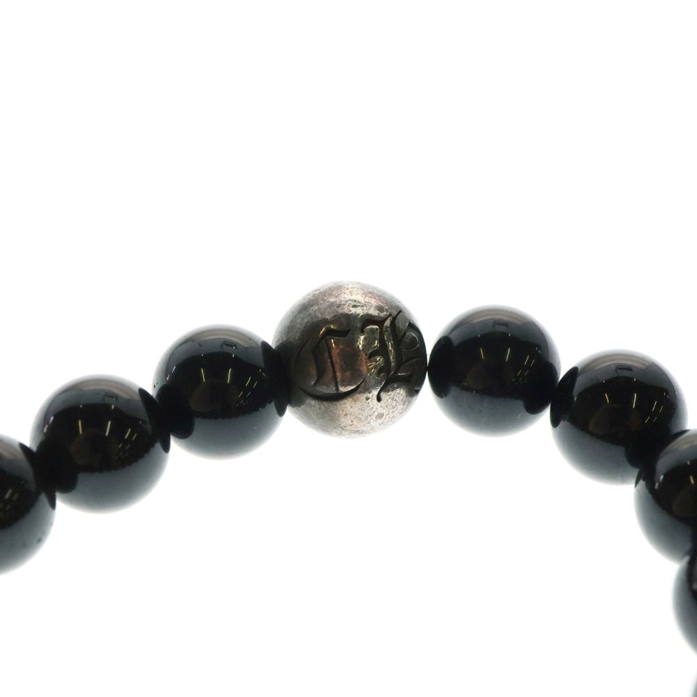 CHROME HEARTS(クロムハーツ) 10mm BEAD CHロゴボール 10mmビーズブレスレット ブラック/シルバー