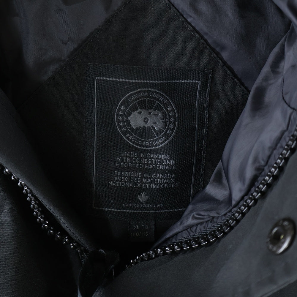 CANADA GOOSE(カナダグース) BLACK LABELCARSON PARKA ブラックレーベル カーソンパーカー コヨーテファー付き フーデッド ナイロン ダウンジャケット ブラック 3805MB
