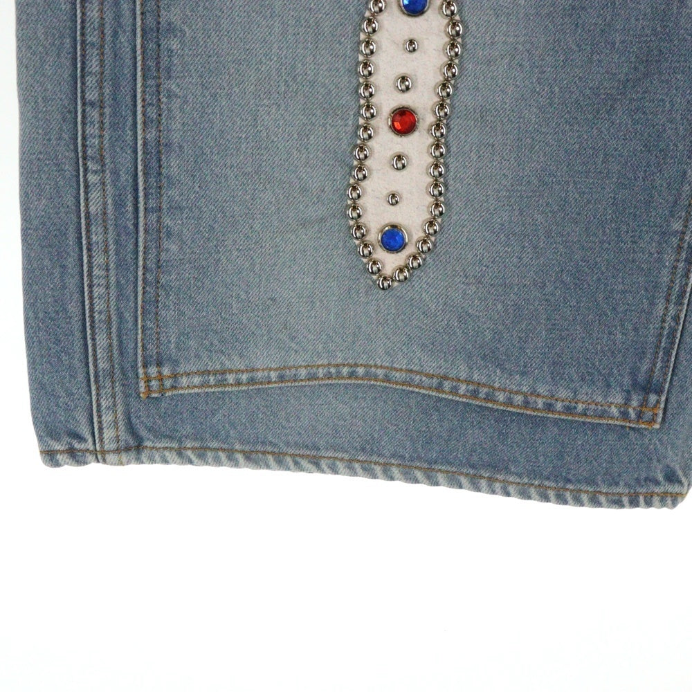 KAPITAL(キャピタル) 24SS 14oz DENIM SHORTS STUDS REMAKE スタッズ付き リメイクデニムショーツ インディゴ EK-1626SP