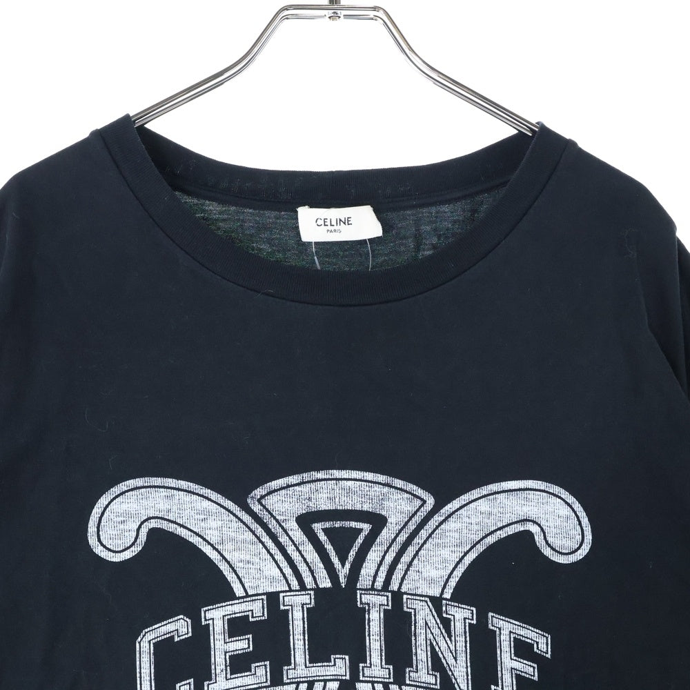 CELINE(セリーヌ) ルーズ半袖Tシャツ コットンジャージー カットソー ブラック RX0B0O671Q 38AW