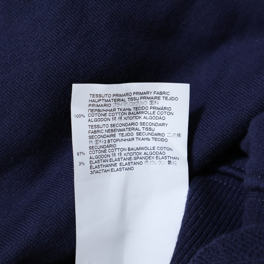 Maison Margiela 10(メゾン マルジェラ) 21SS フロント刺繍ロゴ スウェットプルオーバーパーカー ネイビー/レッド S50GU0163