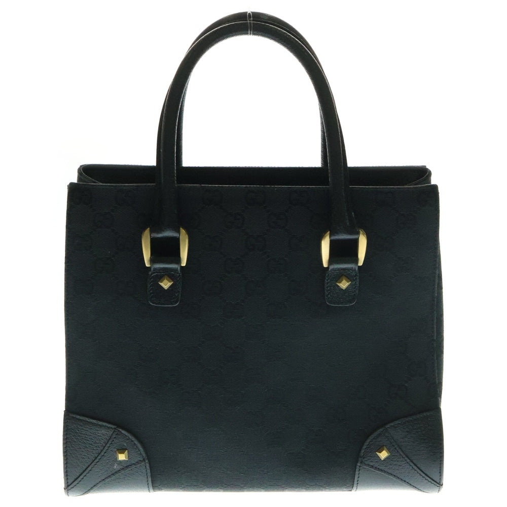 GUCCI(グッチ) GGキャンパス ジャガード ハンドバッグ ブラック 120895