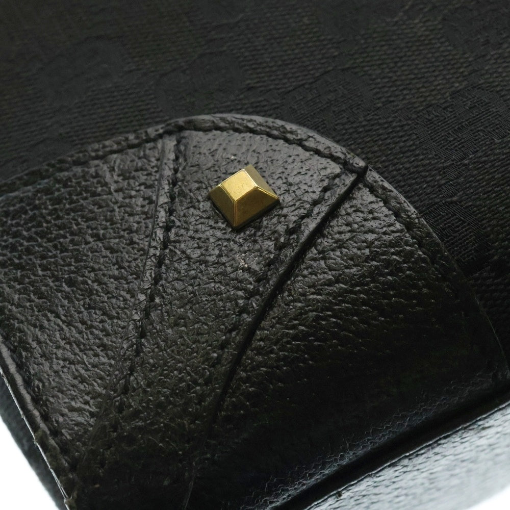 GUCCI(グッチ) GGキャンパス ジャガード ハンドバッグ ブラック 120895