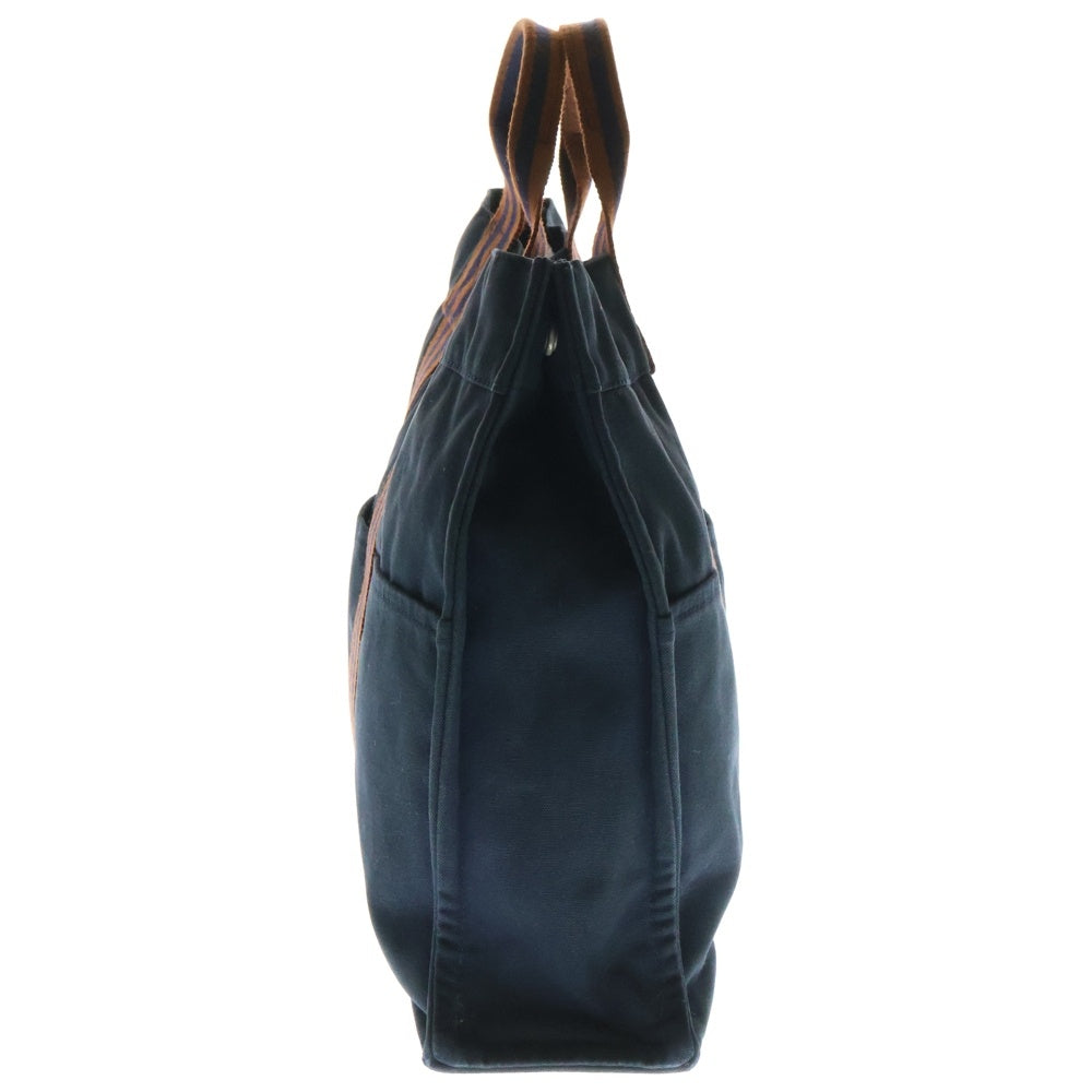 HERMES(エルメス) フールトゥ MM キャンパスハンドバッグ ネイビー