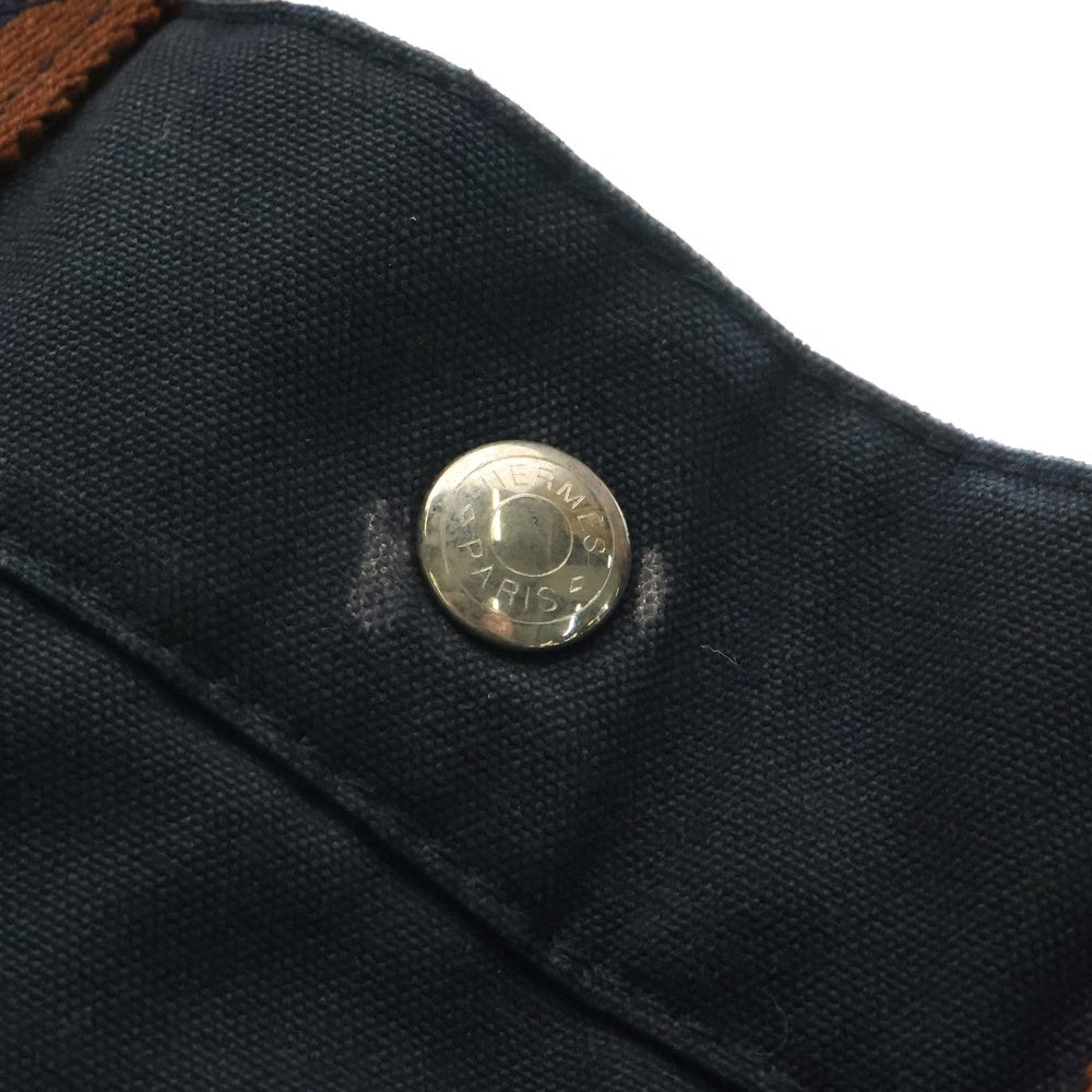 HERMES(エルメス) フールトゥ MM キャンパスハンドバッグ ネイビー
