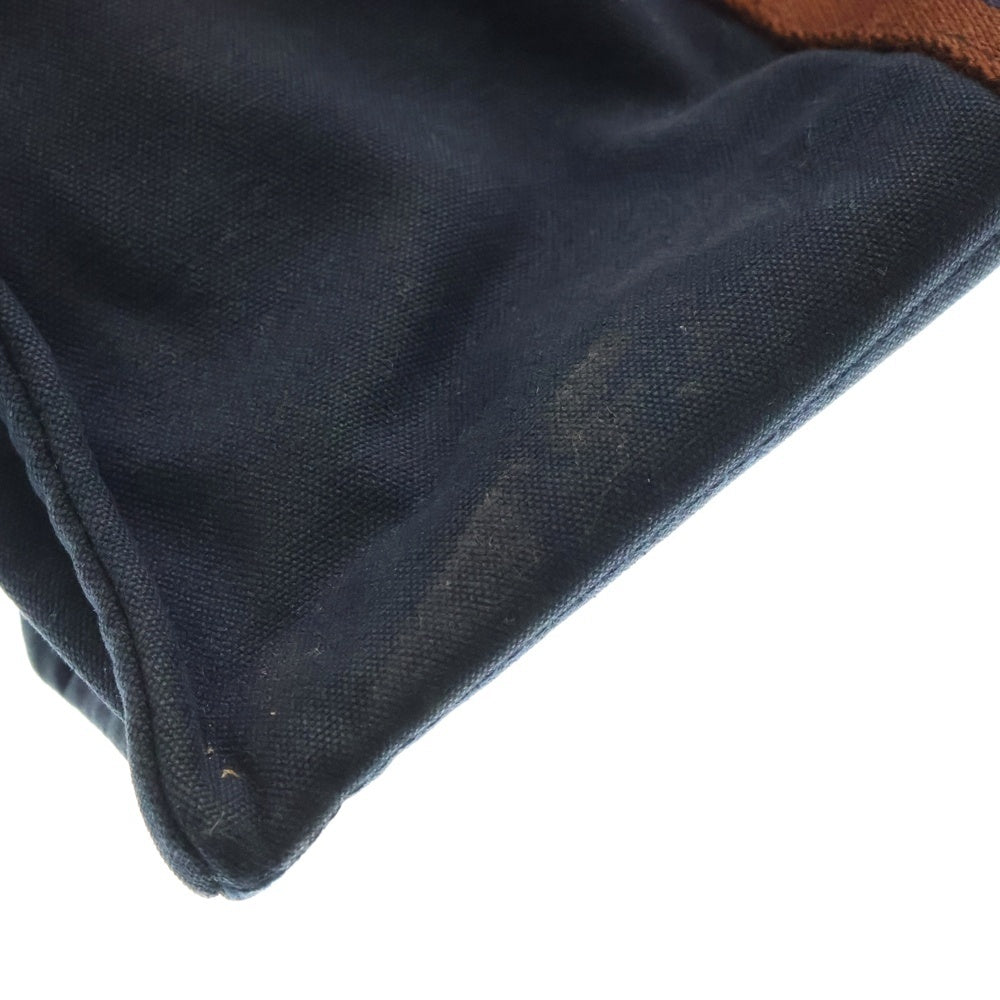 HERMES(エルメス) フールトゥ MM キャンパスハンドバッグ ネイビー