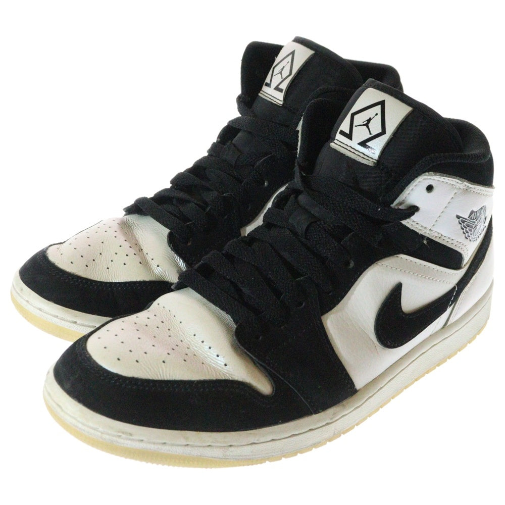 NIKE(ナイキ) AIR JORDAN1 MID Omega/Black/White DH6933-100 エアジョーダン1 ミッドカットスニーカー ブラック/ホワイト US8.5/26.5cm