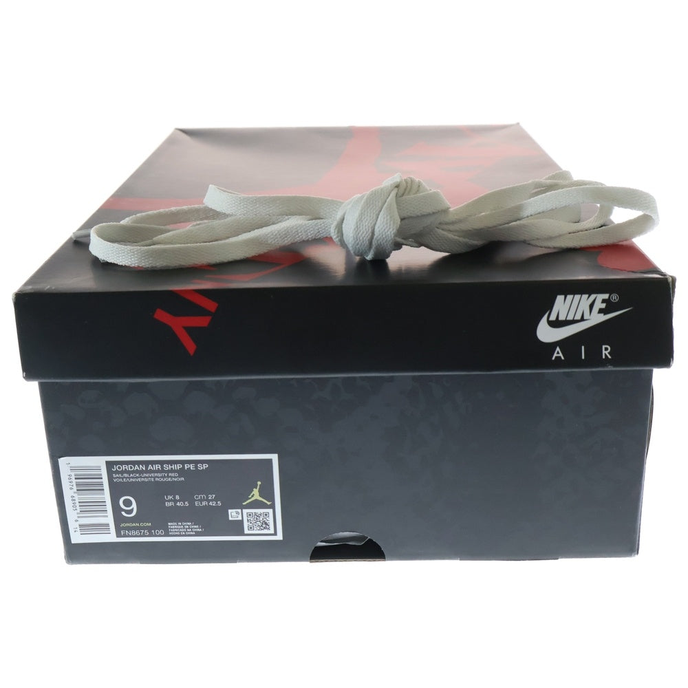 NIKE(ナイキ) ×AWAKE NY JORDAN AIR SHIP PE SP アウェイク ニューヨーク ジョーダン エアシップ ハイカットスニーカー シューズ ホワイト/レッド US8/27cm FN8675-100