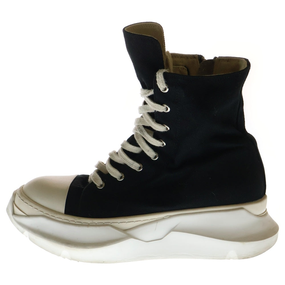 Rick Owens DRKSHDW(リックオウエンス ダークシャドウ) ABSTRACT HIGH SNEAKER アブストラクト キャンパスハイカットスニーカー ブラック/ホワイト