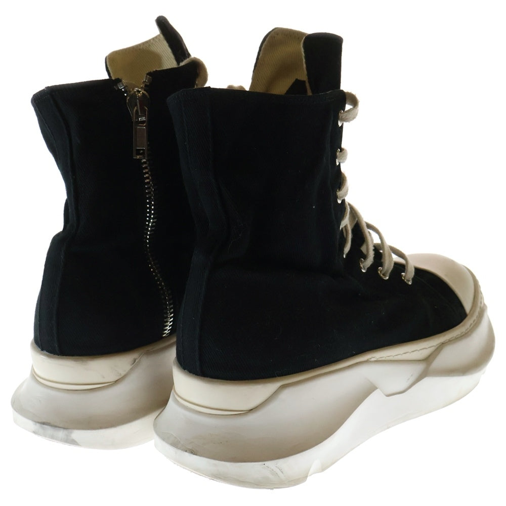 Rick Owens DRKSHDW(リックオウエンス ダークシャドウ) ABSTRACT HIGH SNEAKER アブストラクト キャンパスハイカットスニーカー ブラック/ホワイト