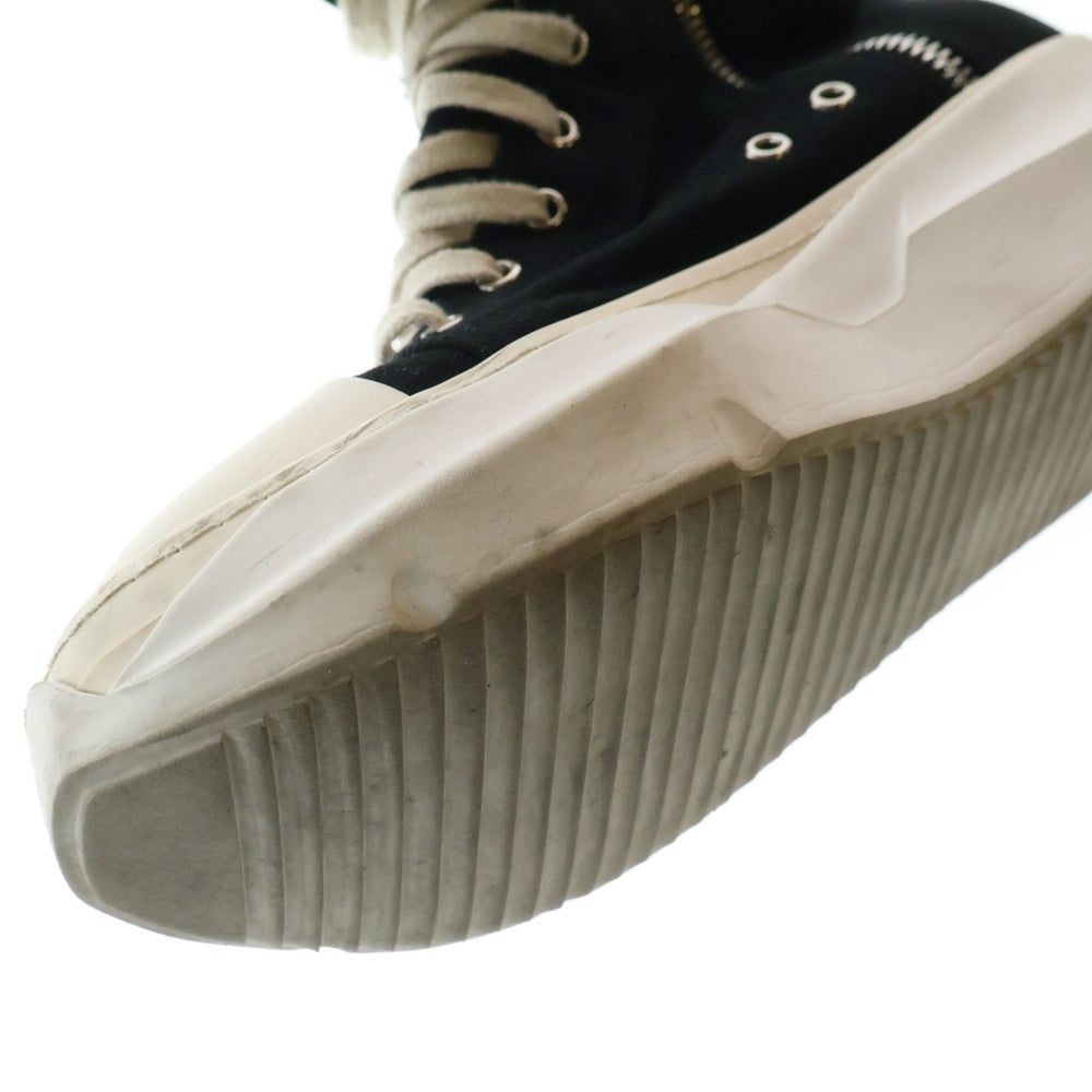 Rick Owens DRKSHDW(リックオウエンス ダークシャドウ) ABSTRACT HIGH SNEAKER アブストラクト キャンパスハイカットスニーカー ブラック/ホワイト