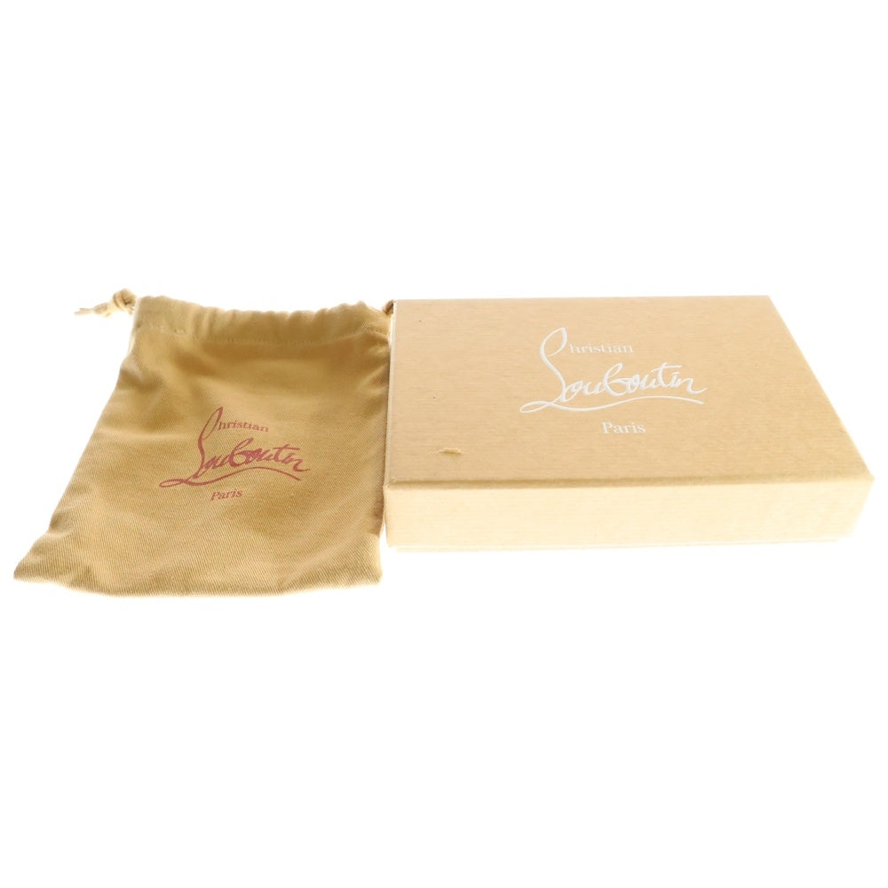 CHRISTIAN LOUBOUTIN(クリスチャンルブタン) スタッズ 二つ折り財布 コンパクトウォレット コインケース ブラック